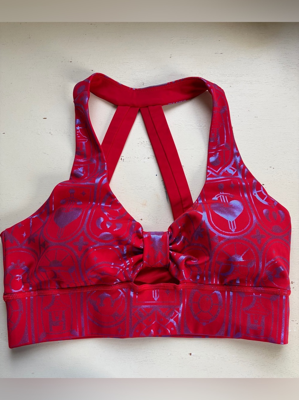 Crowned Athletics Fairest Heart snow white sports bra size large-new no tag
